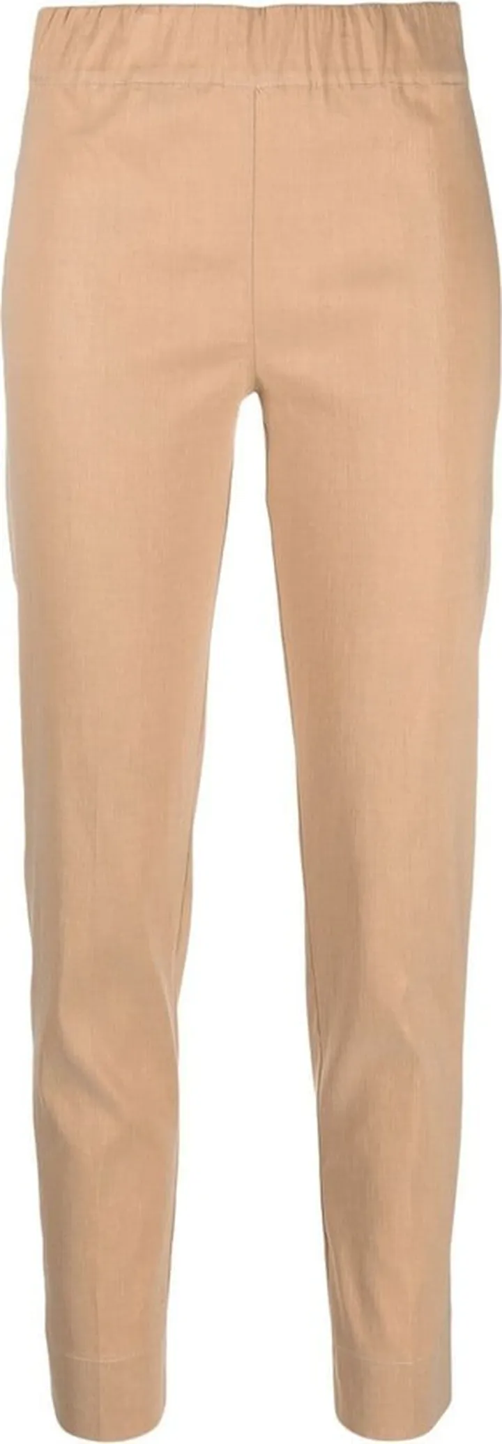Elasticated-Waist Slim-Cut Trousers