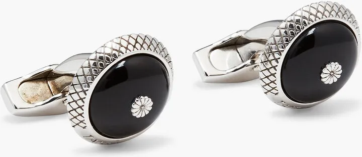 Sterling silver onyx cufflinks
