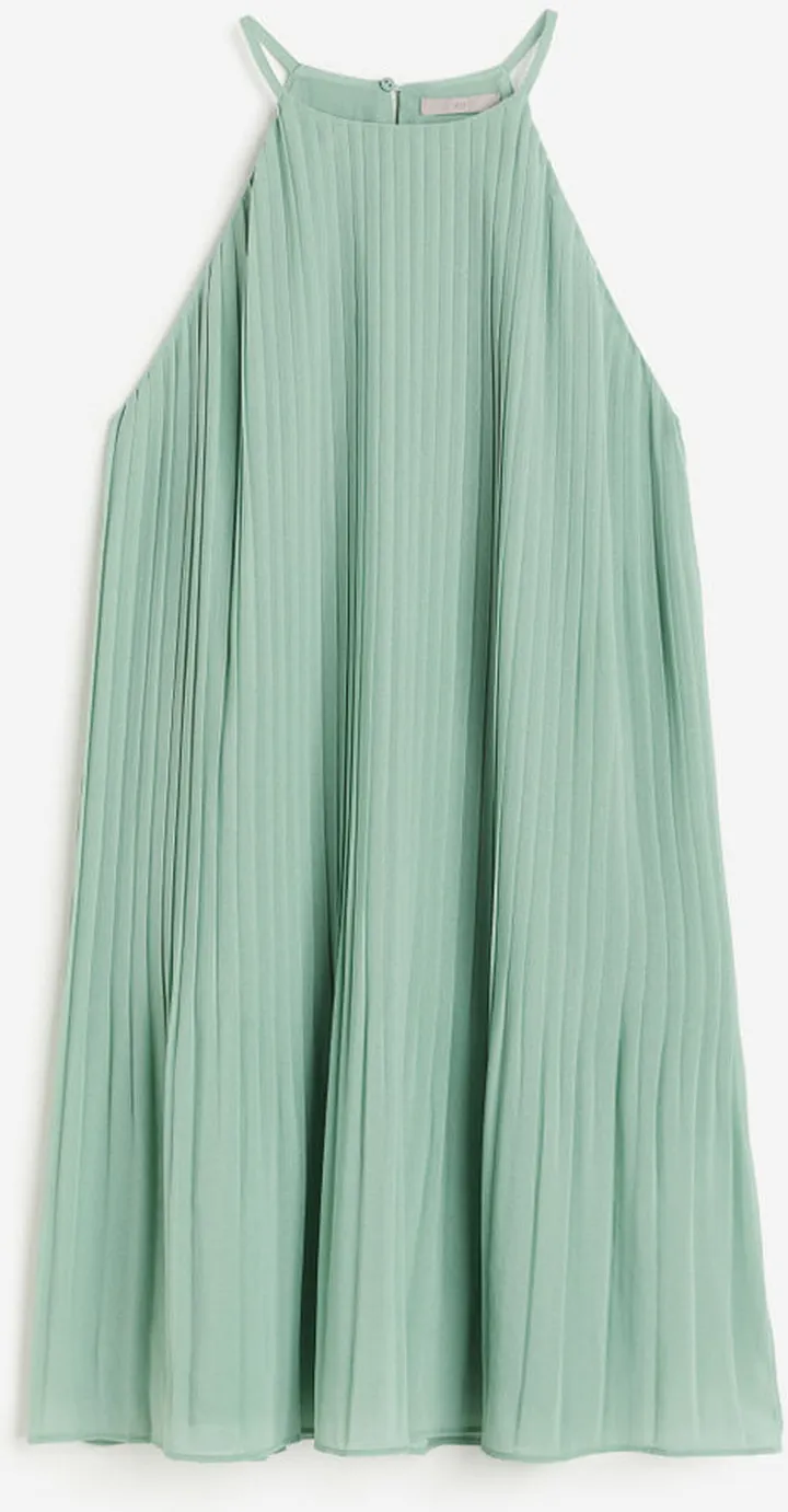Pleated Chiffon Dress