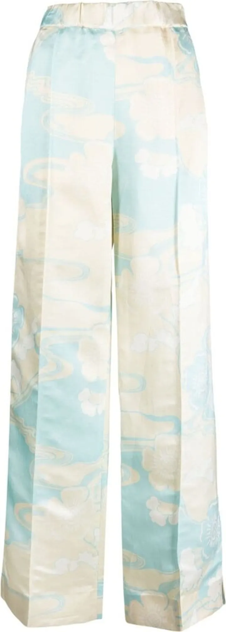 Abstract-Print Straight Leg Trousers
