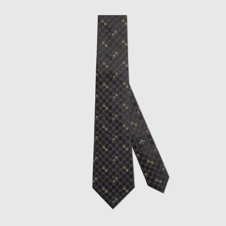 GG silk jacquard tie