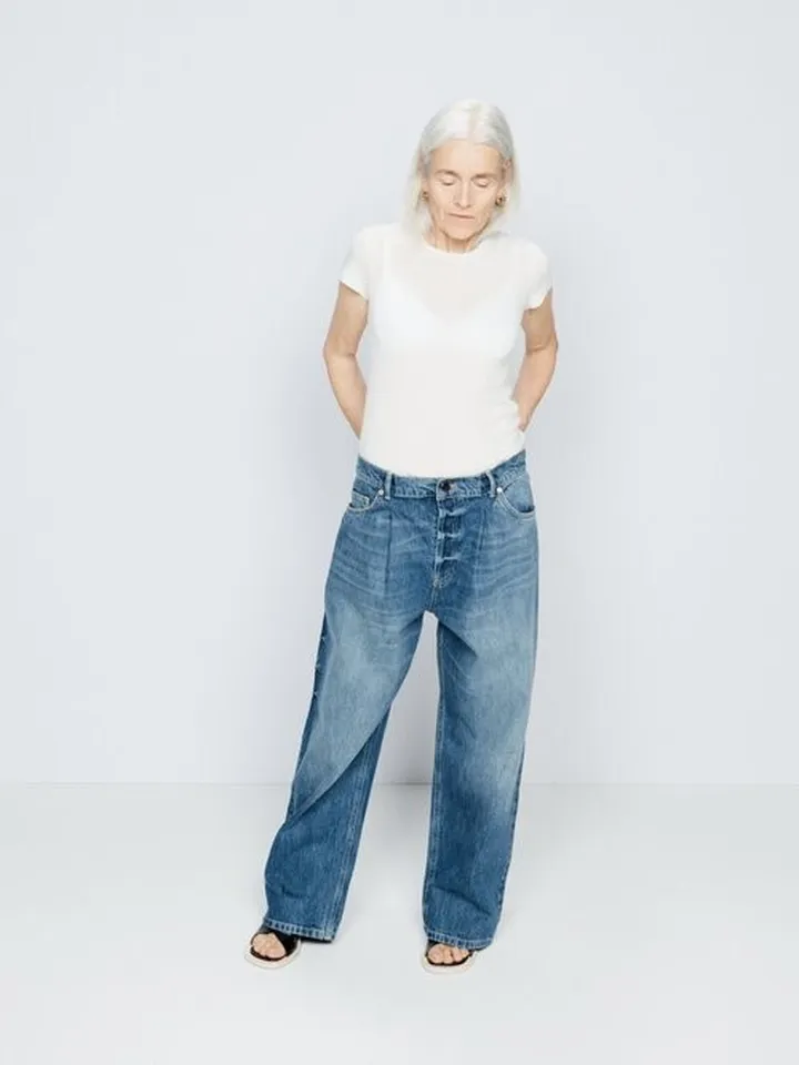 Fold Organic-cotton Dad Baggy Boyfriend Jeans