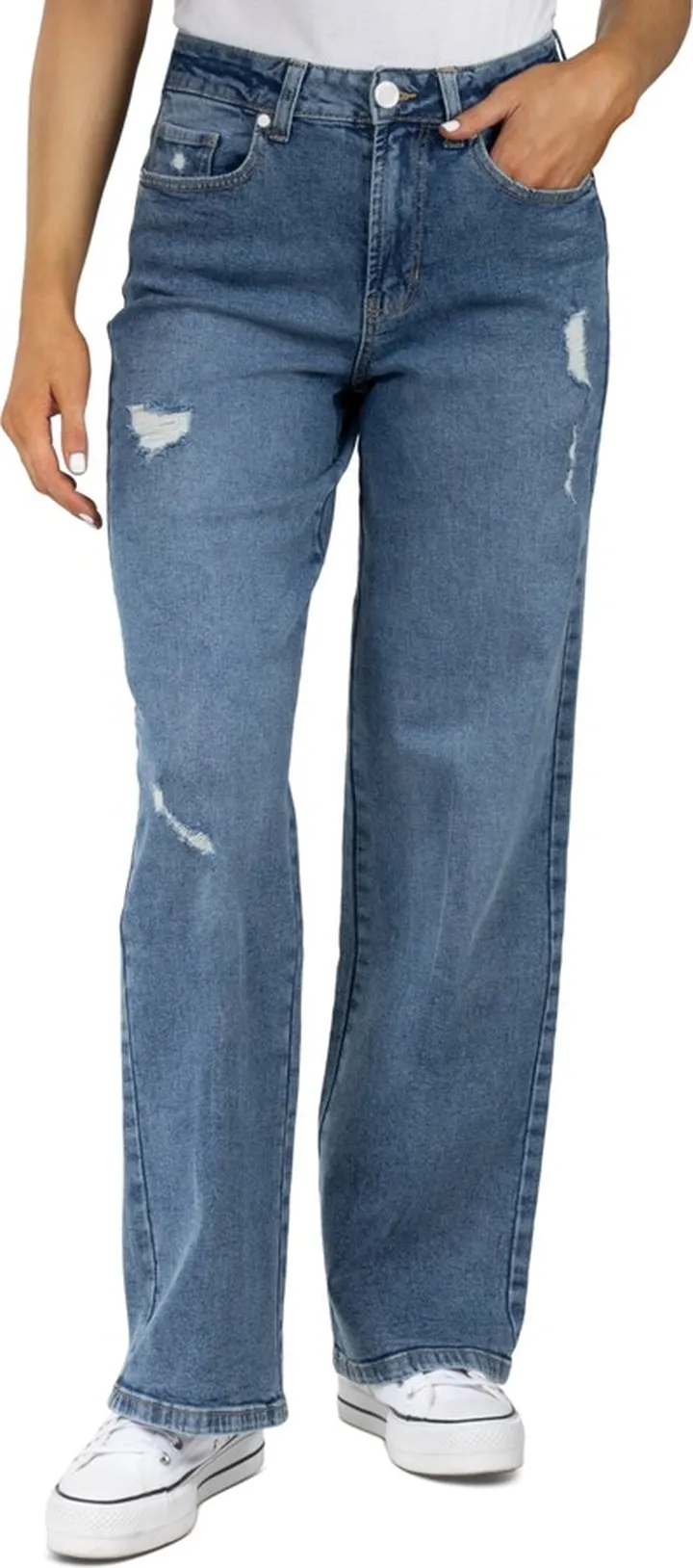 Indigo Rein Juniors' Skater Ripped Jeans