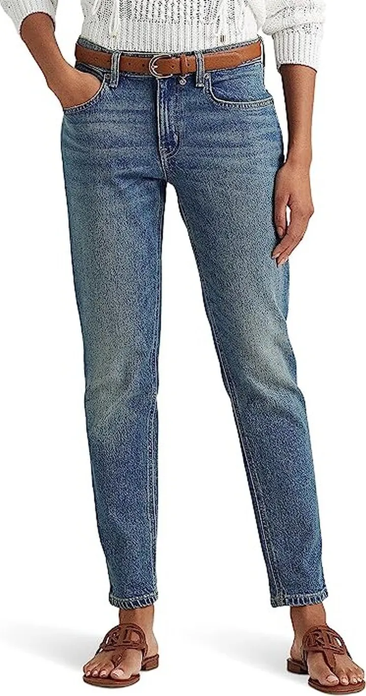 LAUREN Ralph Lauren Relaxed Tapered Ankle Jeans in Rangeland Wash (Rangeland Wash) Women's Jeans