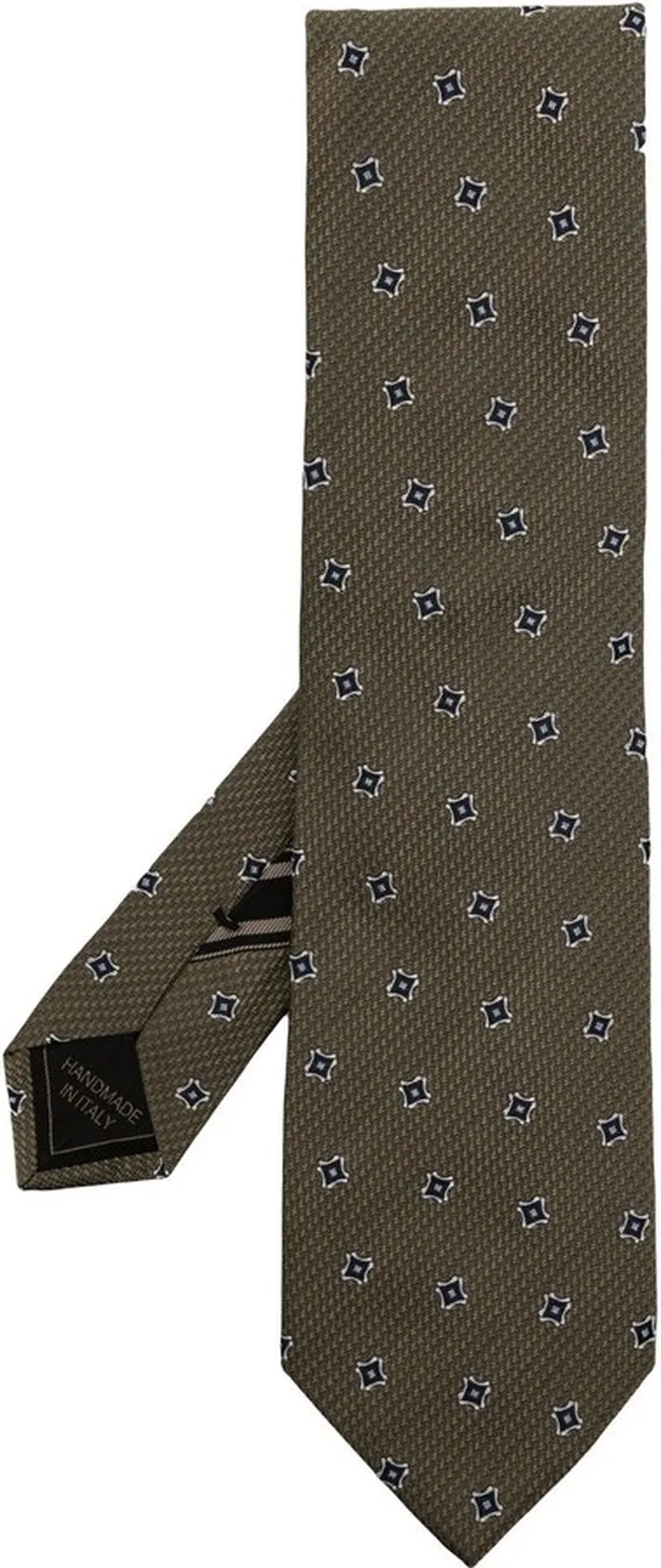 Regimental Stripe Diamond-Print Tie