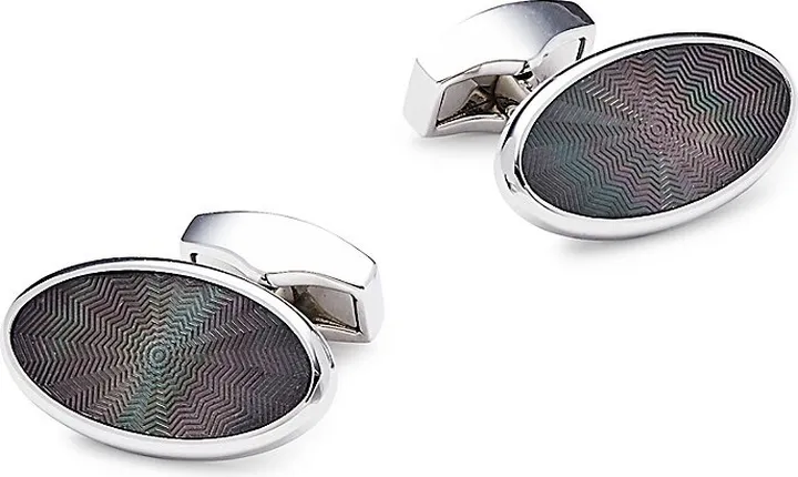 Black Mother-Of-Pearl Oval Cufflinks