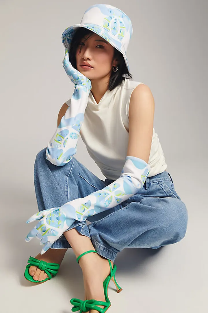 Cynthia Rowley Neoprene Gloves White