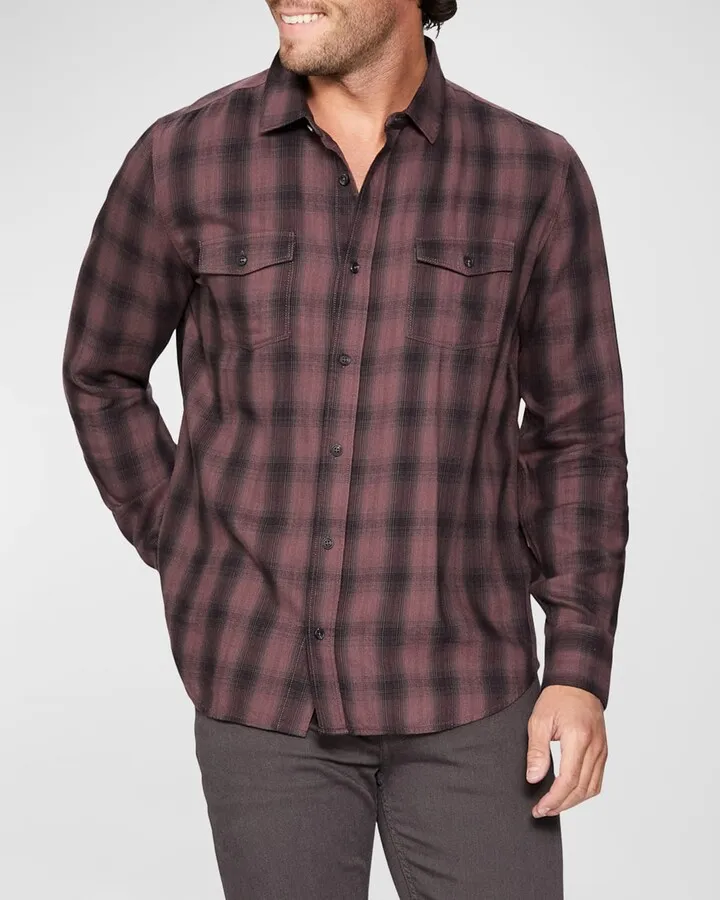 Men's Everett Plaid Flannel Sport Shirt