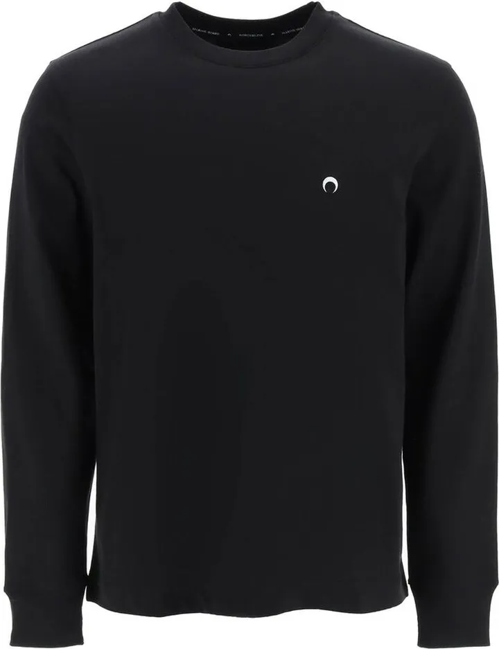 Marine Serre Logo Embroidered Long-Sleeved T-Shirt