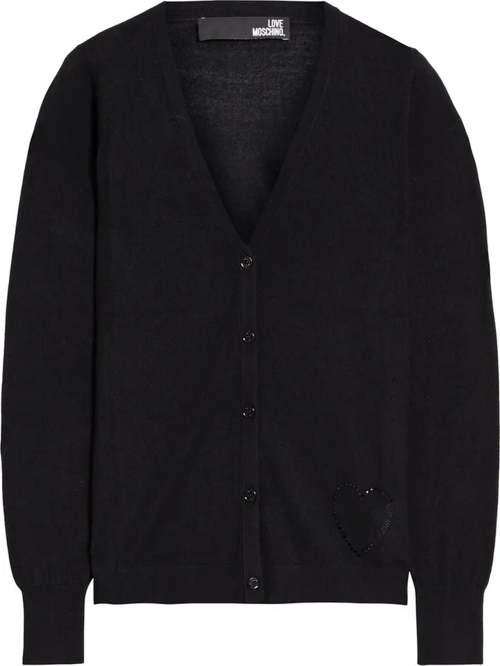 Embellished wool-blend cardigan