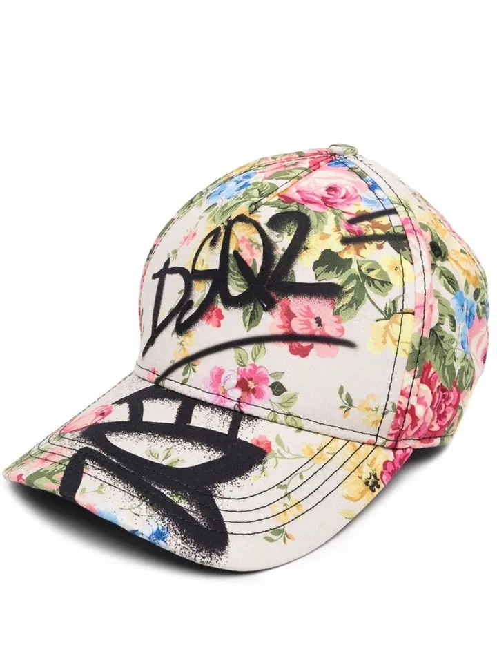 Floral-Print Baseball Cap