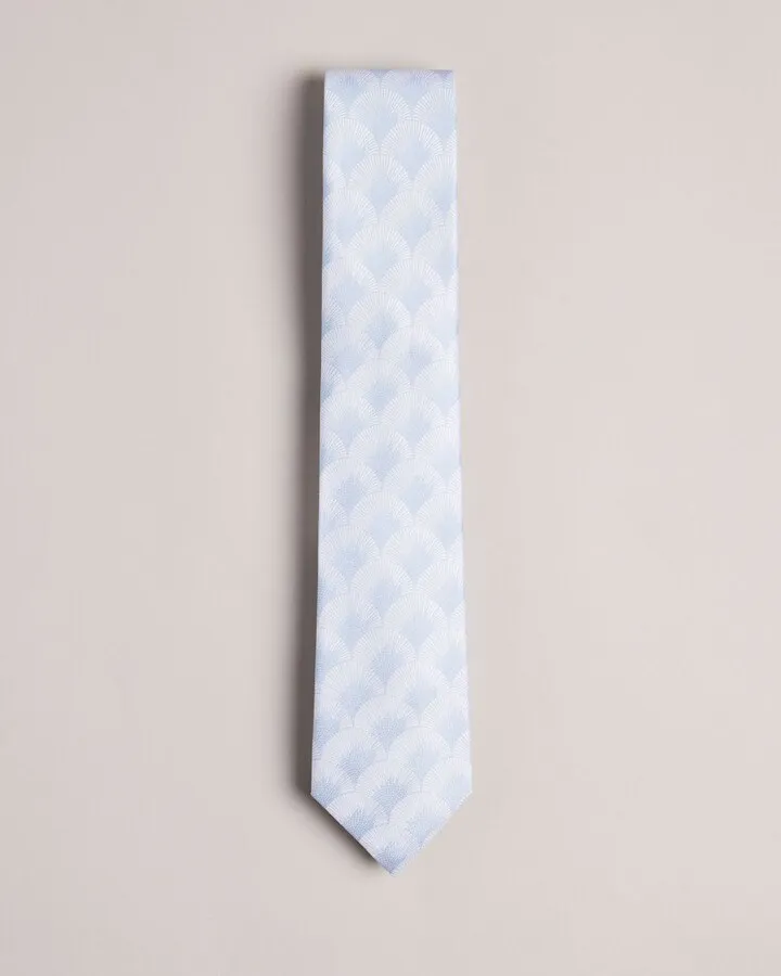 Fan Jacquard Tie in Blue