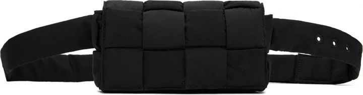 Bottega Veneta Black Cassette Tech Belt Bag