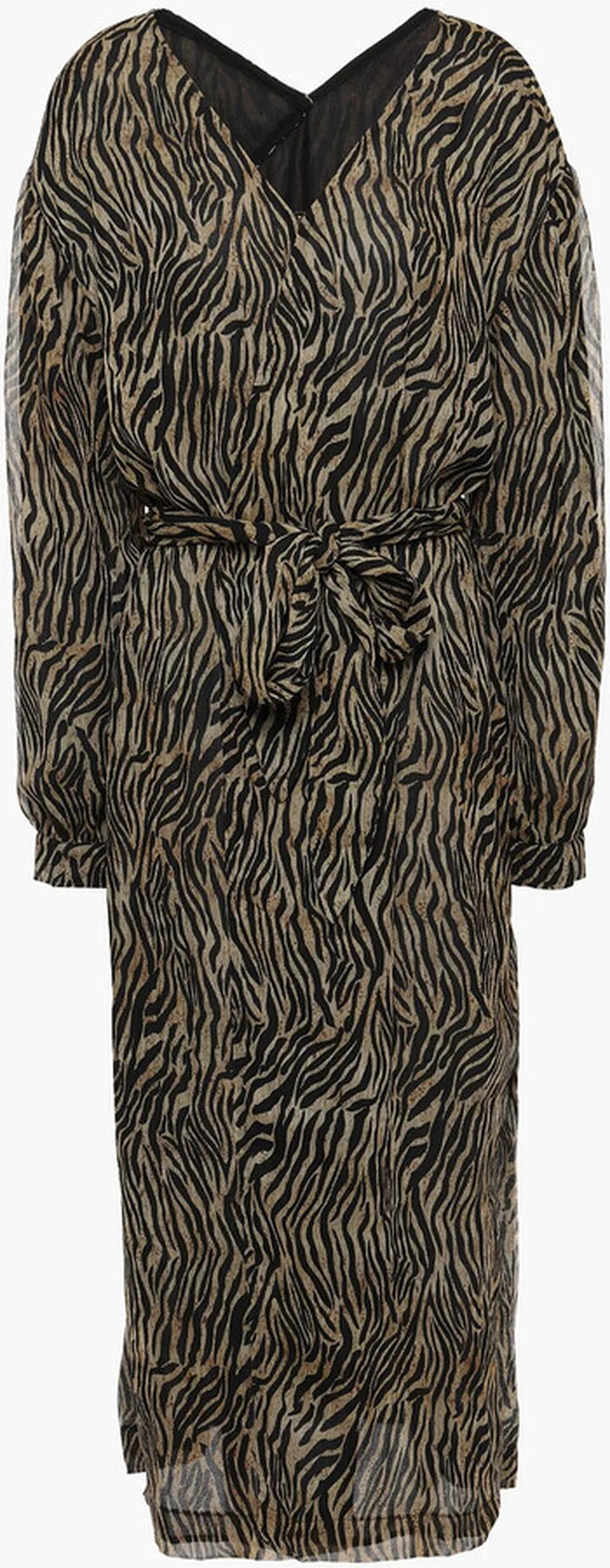 Oasis wrap-effect printed georgette midi dress