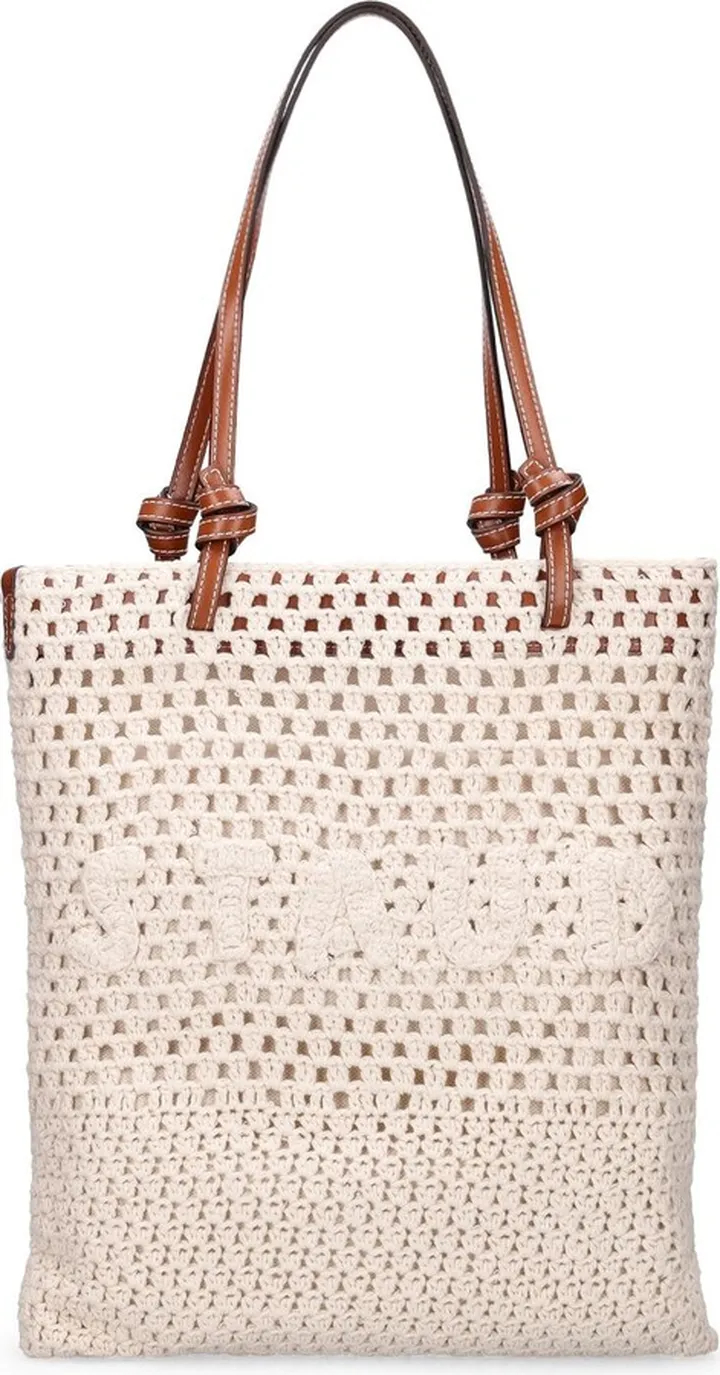 Helm crochet cotton & leather bag
