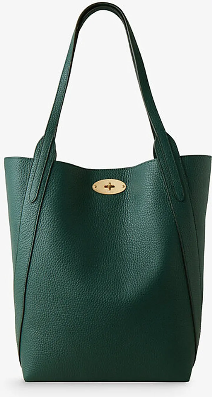 Womens Green North South Bayswater Leather Tote bag