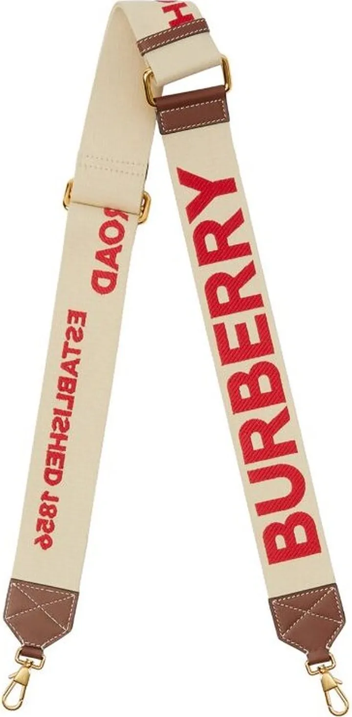 Burberry Horseferry Motif Webbed Bag Strap