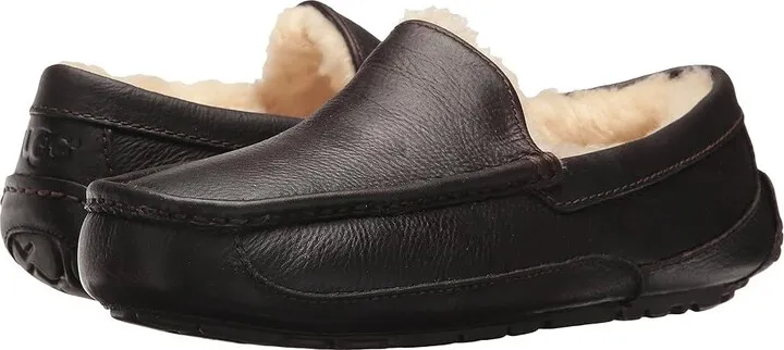 UGG Ascot Leather (China Tea Leather) Men's Slippers