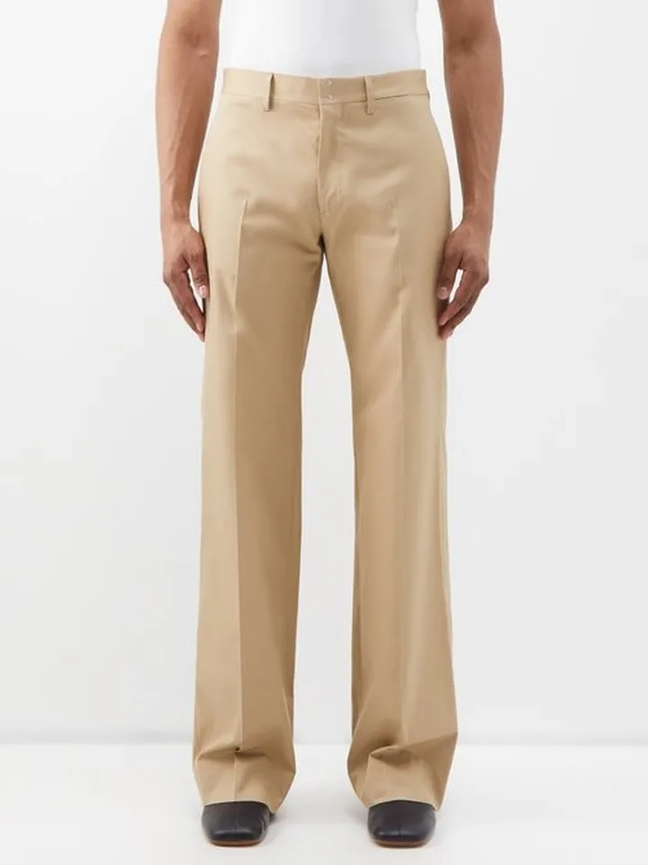 Pressed-crease Wide-leg Trousers