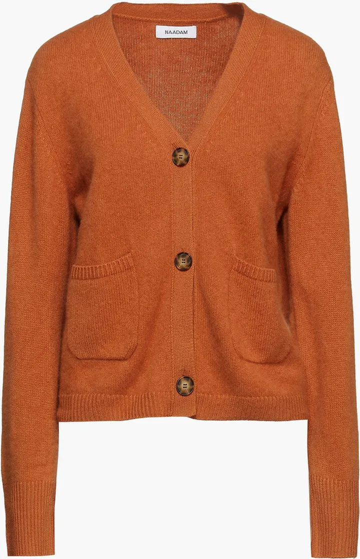 Brushed cashmere cardigan
