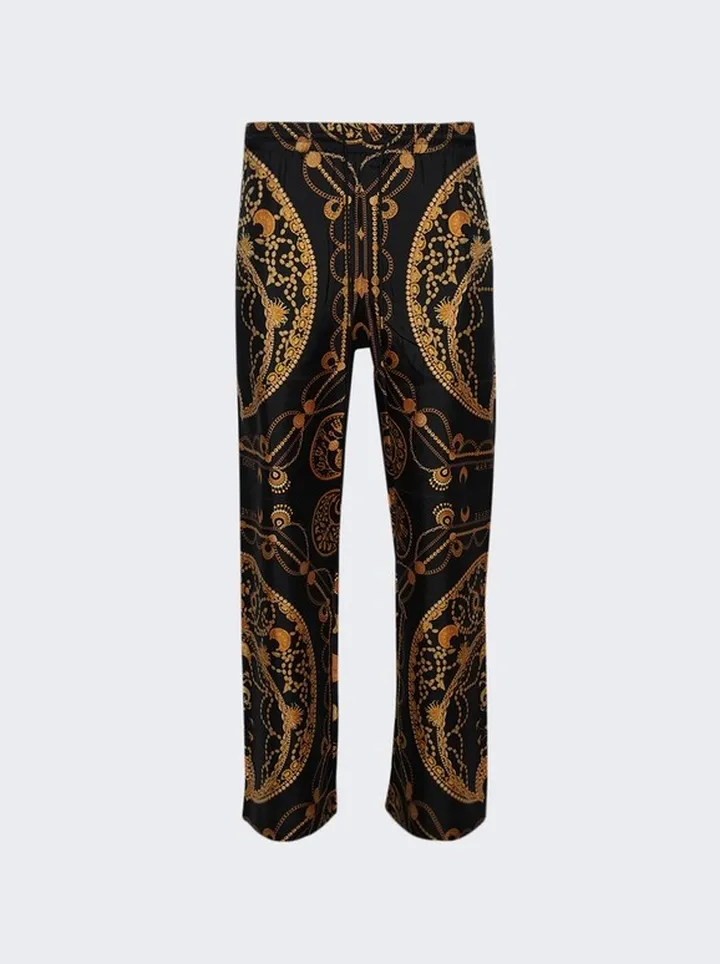 Ornament Jewelry Luxurious Pajama Pant Black
