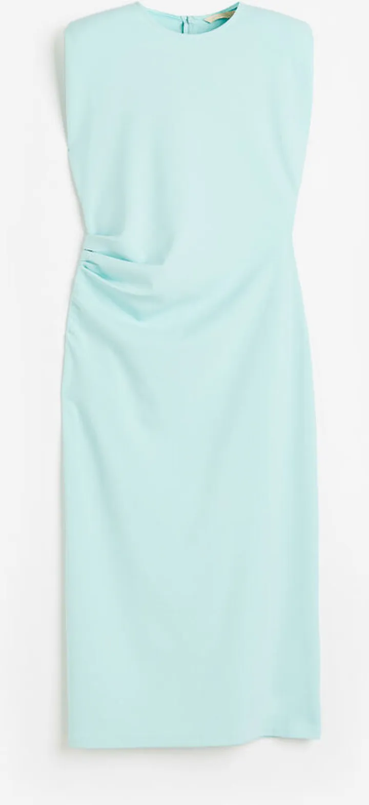 Draped Dress with Shoulder-pads