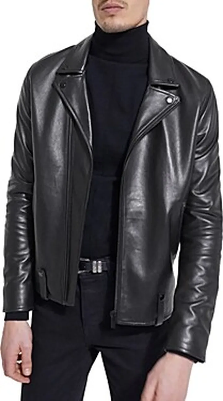 The Kooples Classic Lamb Leather Moto Jacket