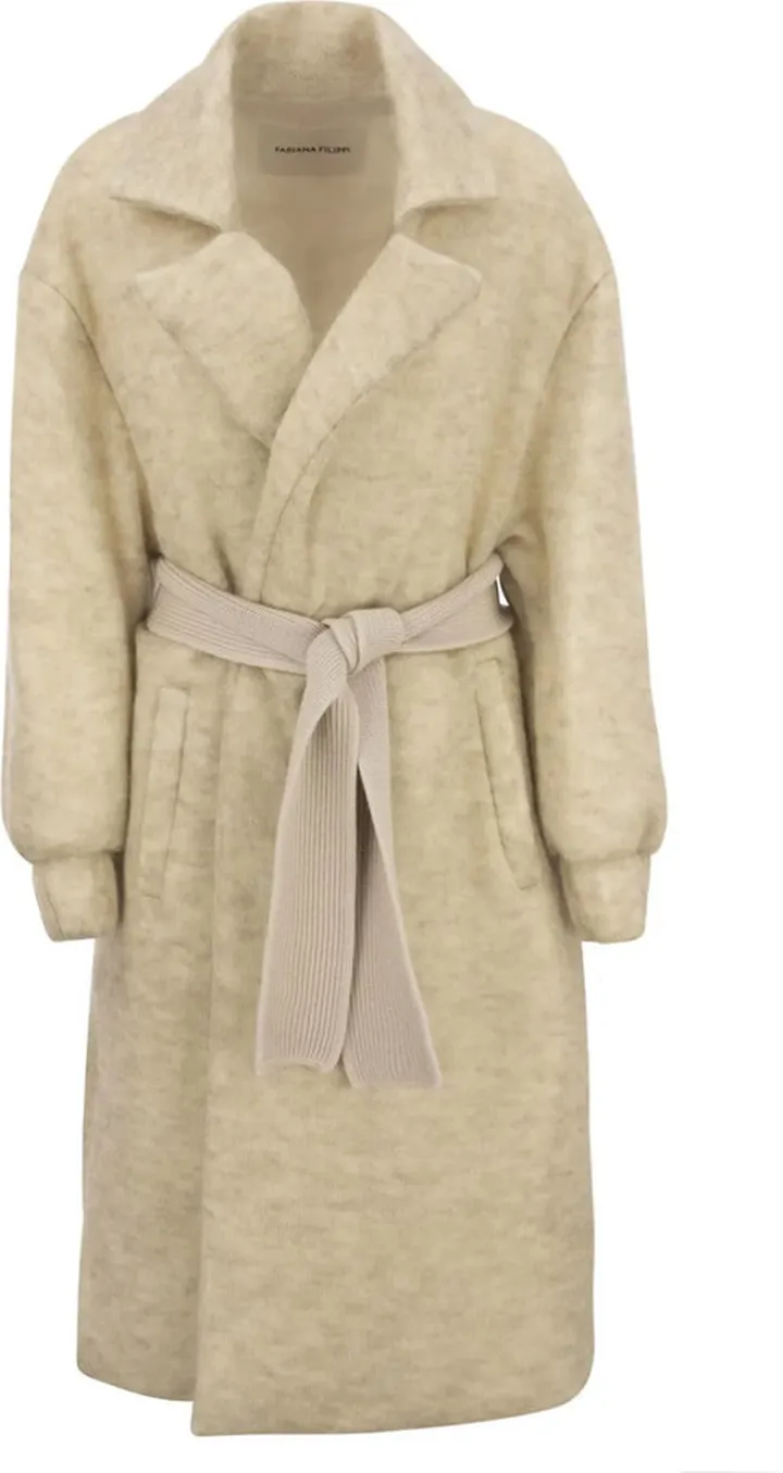 Wool And Mohair Blend Coat