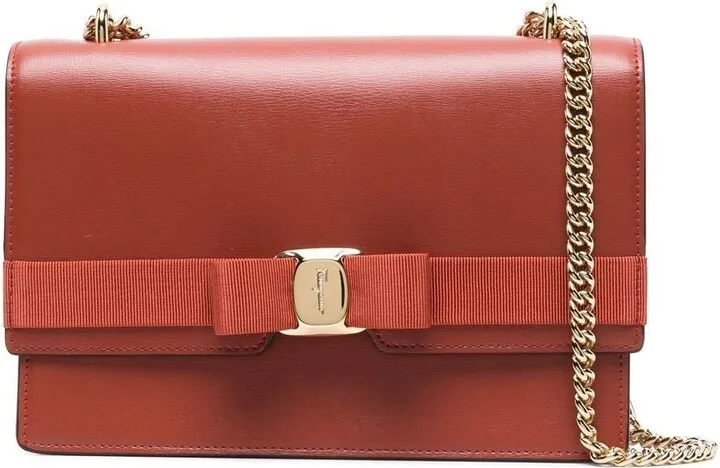 Foldover Leather Shoulder Bag