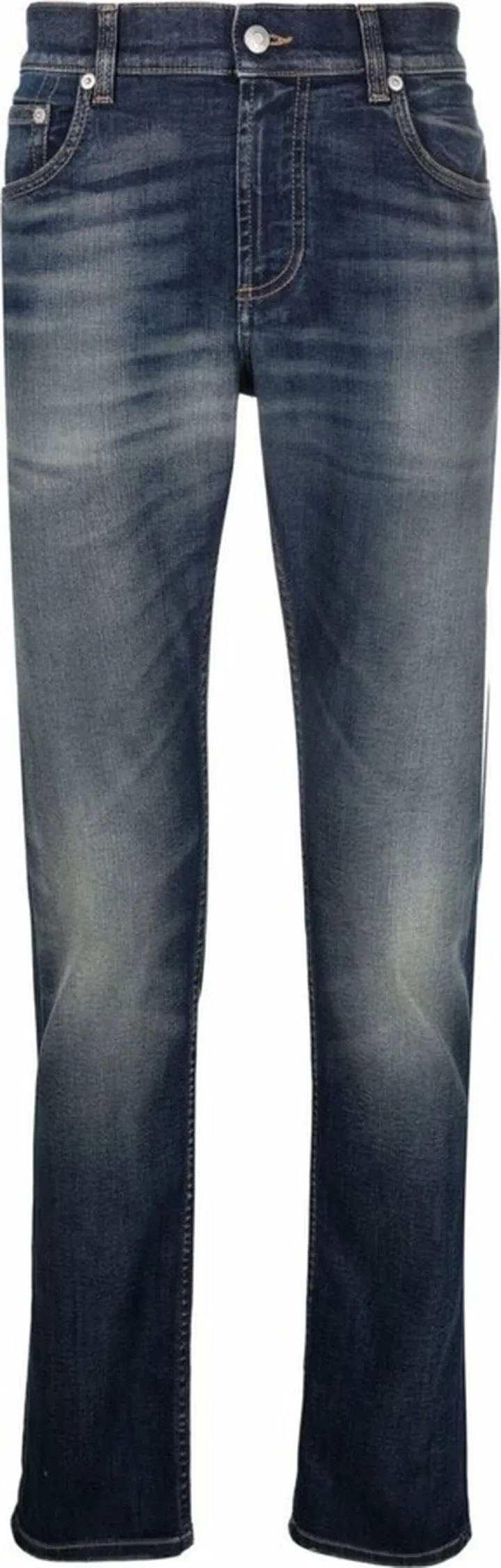 Mcqueen Graffiti Denim Jeans