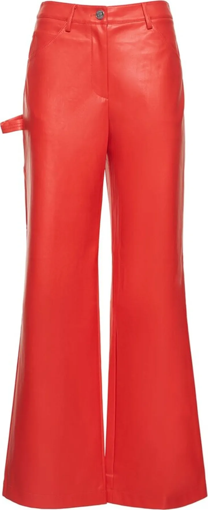 Domino faux leather straight pants