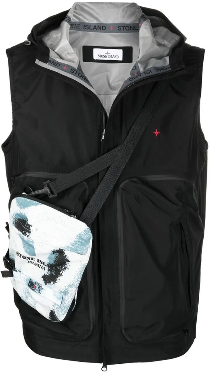 Logo-Embroidered Hooded Gilet