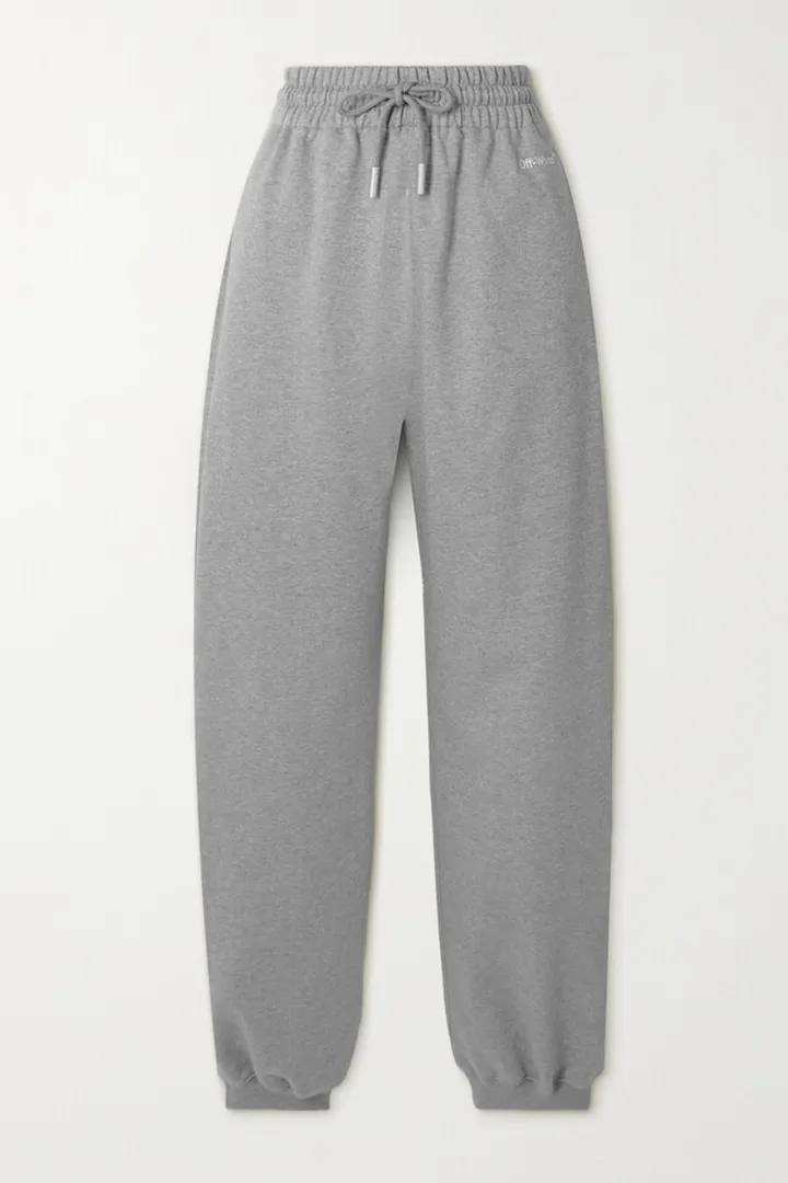 Off-White - Cotton-jersey Sweatpants - Gray