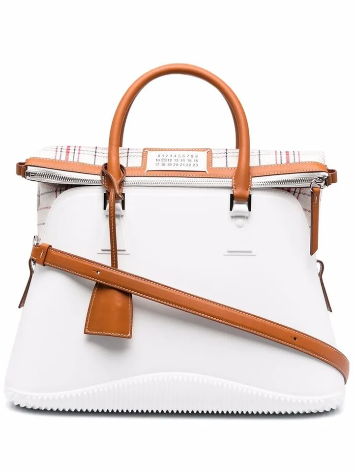 5AC contrast-panel tote bag