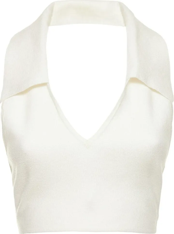 Collar halter top