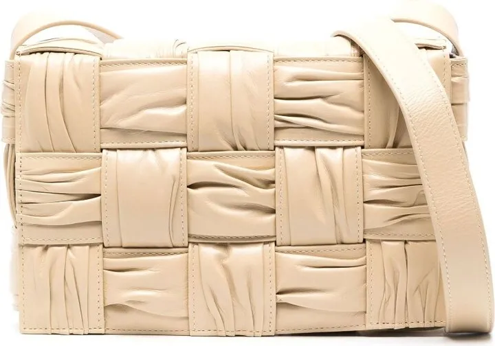 Neutral Cassette Leather Cross Body Bag