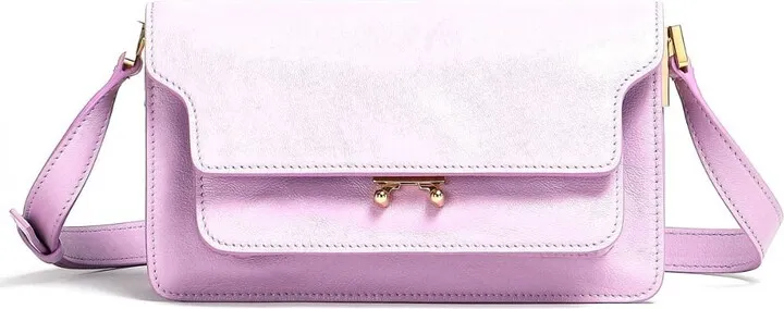 Trunk leather shoulder bag