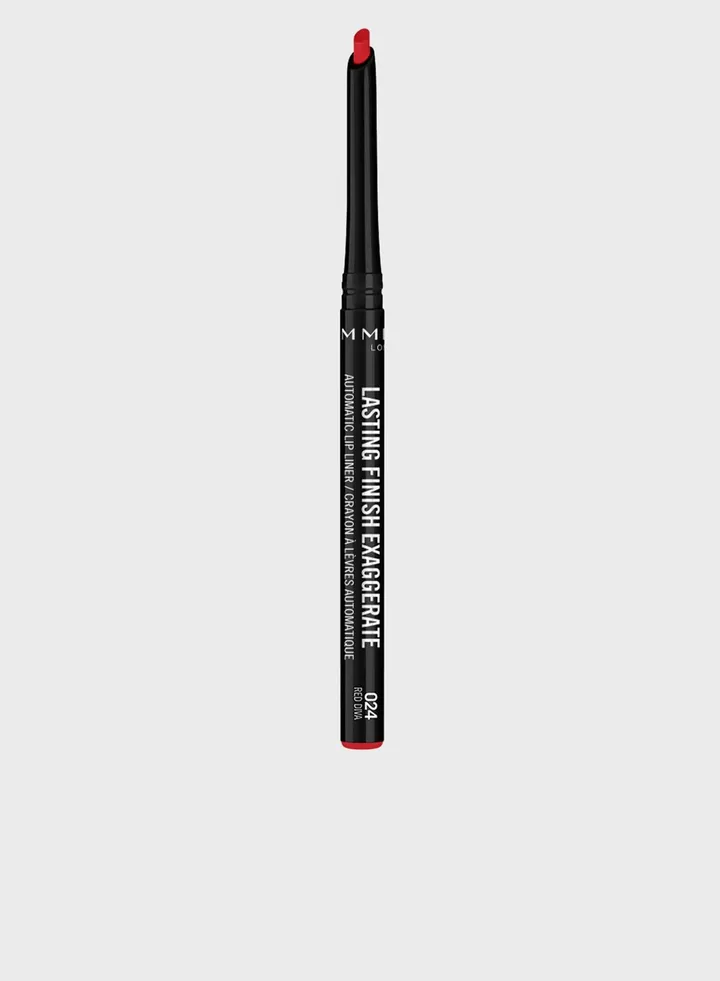 Rimmel Long Lasting Finish Exaggerate Automatic Lip Liner – 024 – Red Diva, 0.25g