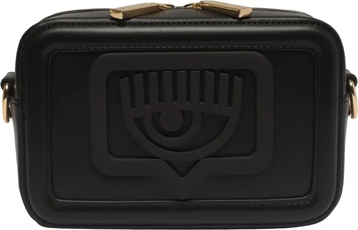 Chiara Ferragni Logo Embossed Zipped Shoulder Bag