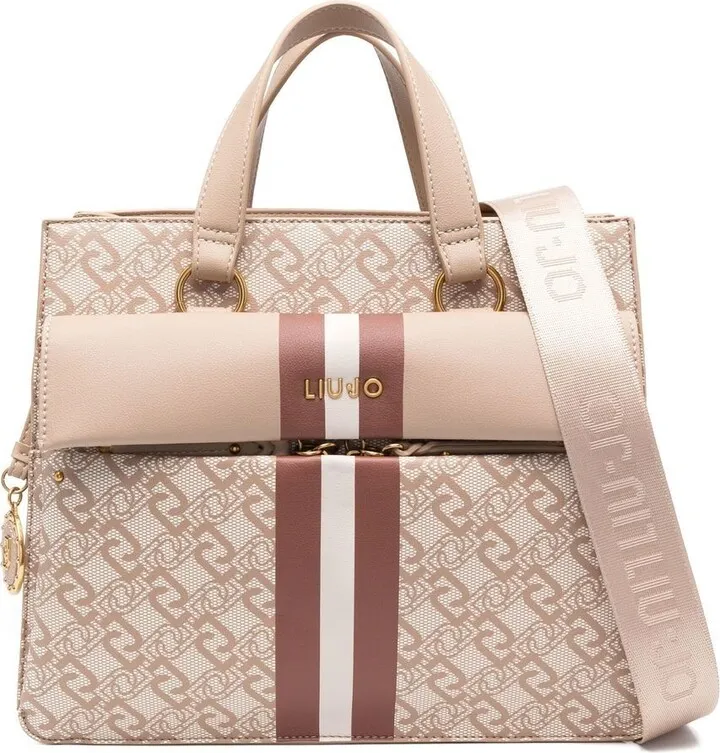 Monogram-Printed Tote Bag