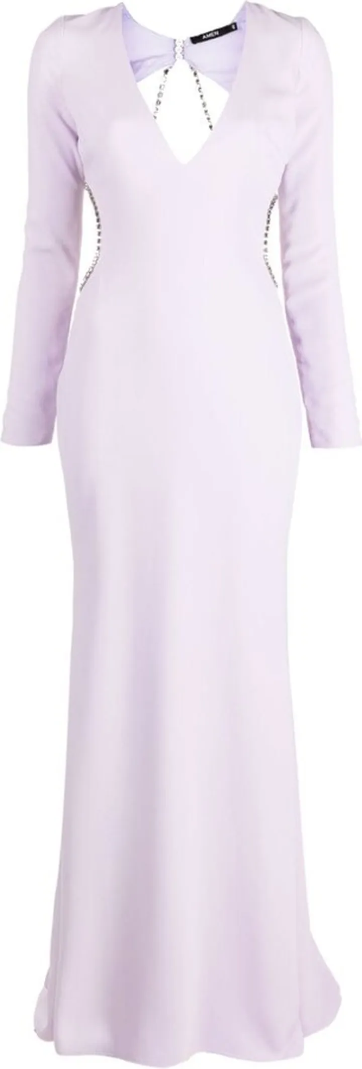 Crystal-Chain Open-Back Dress