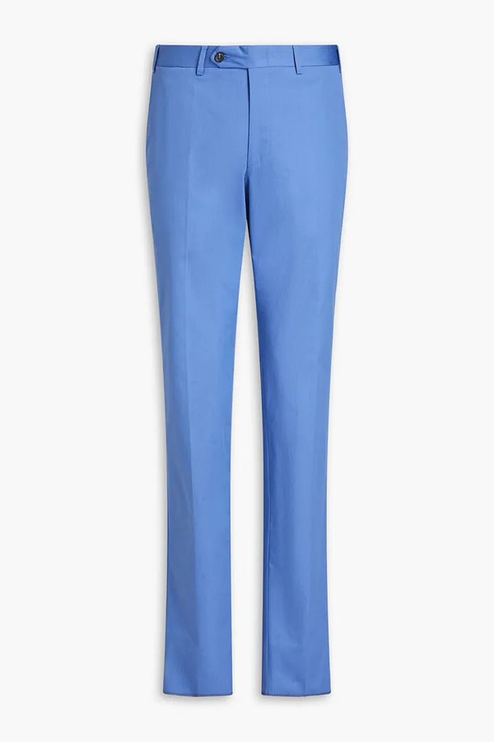 Stretch-cotton twill suit pants