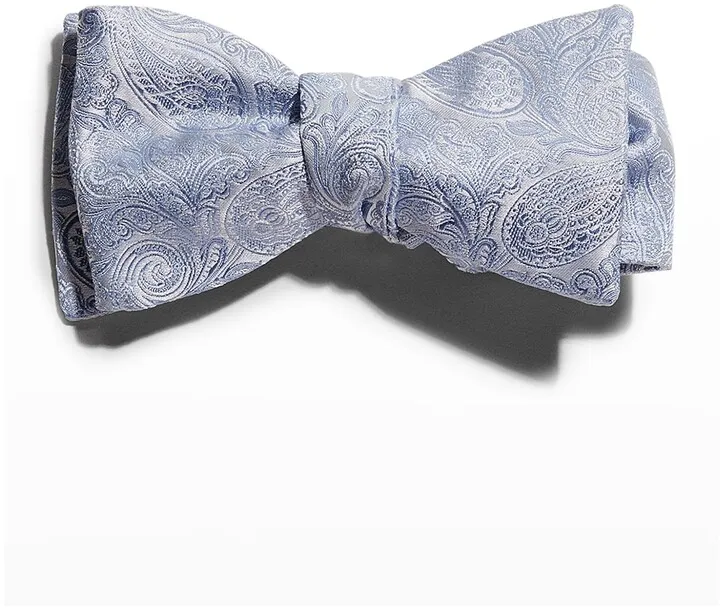 Men's Paisley Silk Wedding Bow Tie
