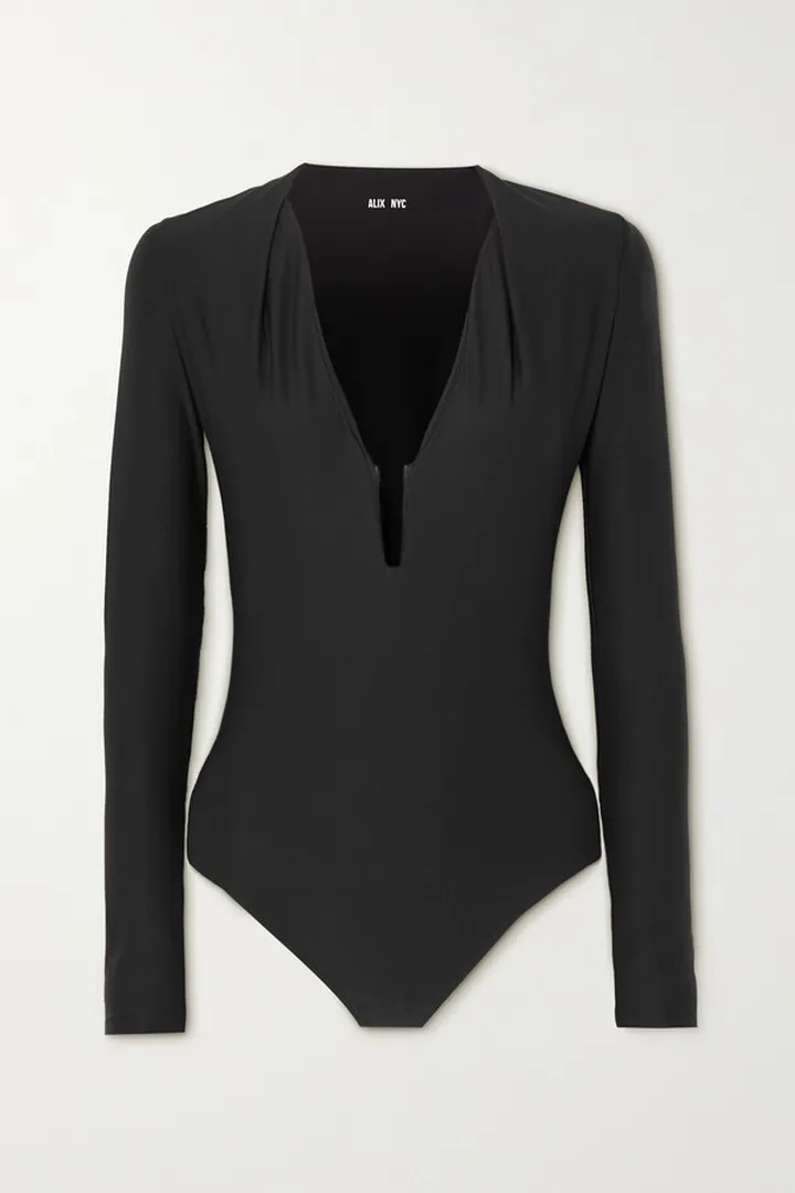 Alix NYC - Gunnar Stretch-jersey Thong Bodysuit - Black