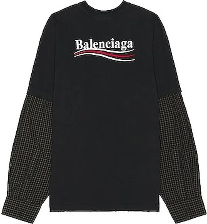 Balenciaga Layered T-shirt in Black