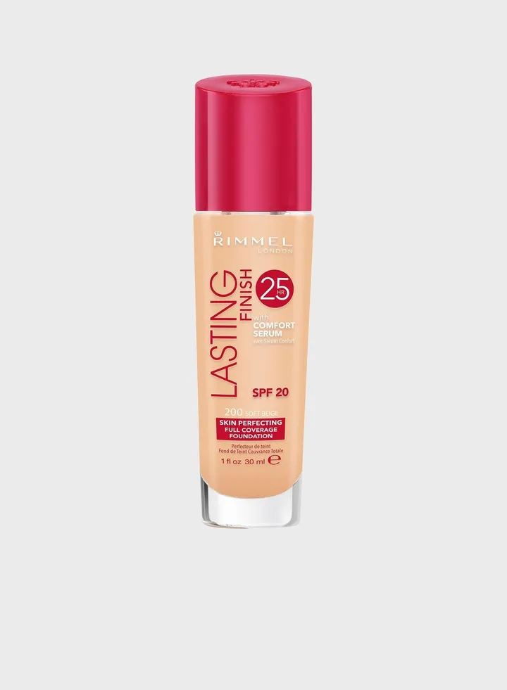 Rimmel Lasting Finish 25 Hour Foundation – 200 – Soft Beige, 30ml