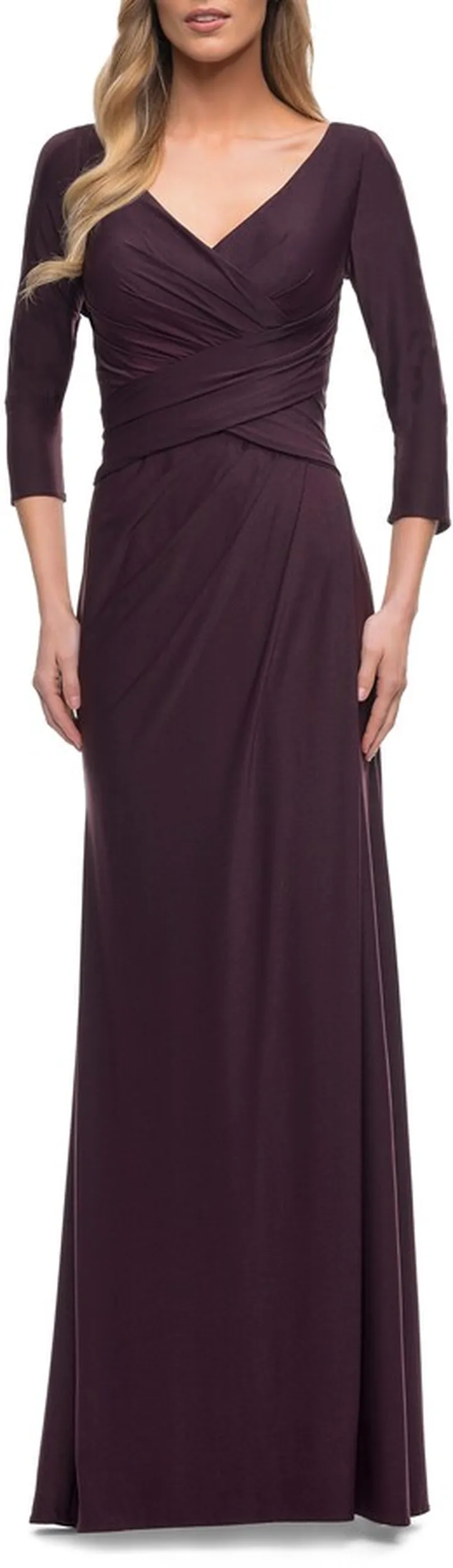 Ruched Bodice Sheath Gown