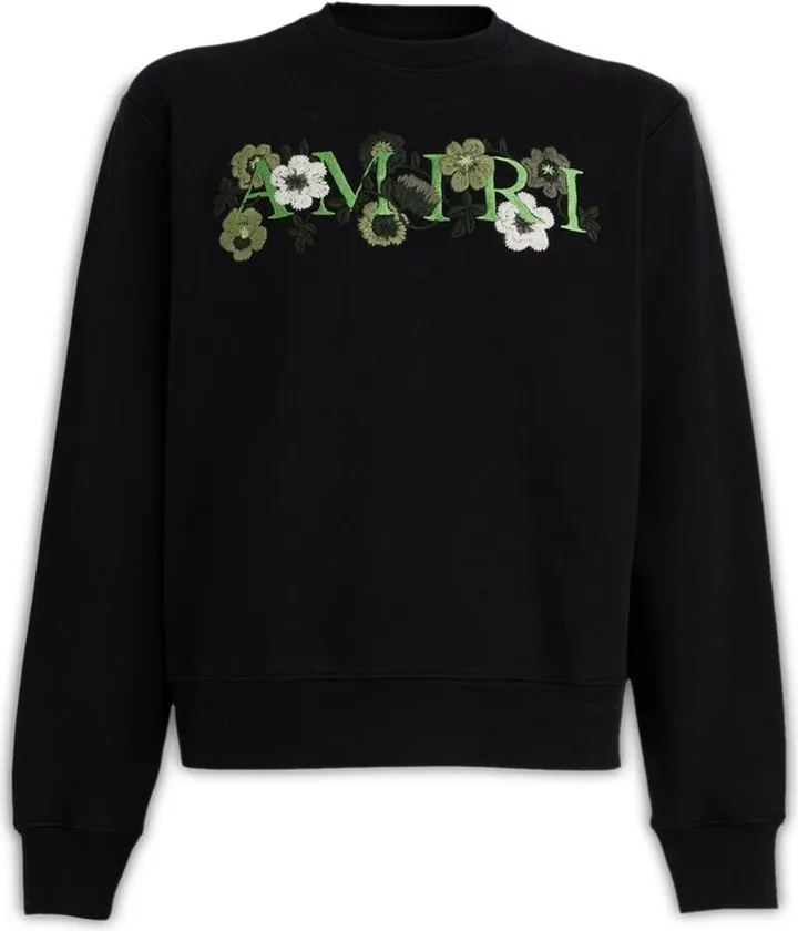 Amiri Stencil Logo Printed Crewneck T-Shirt