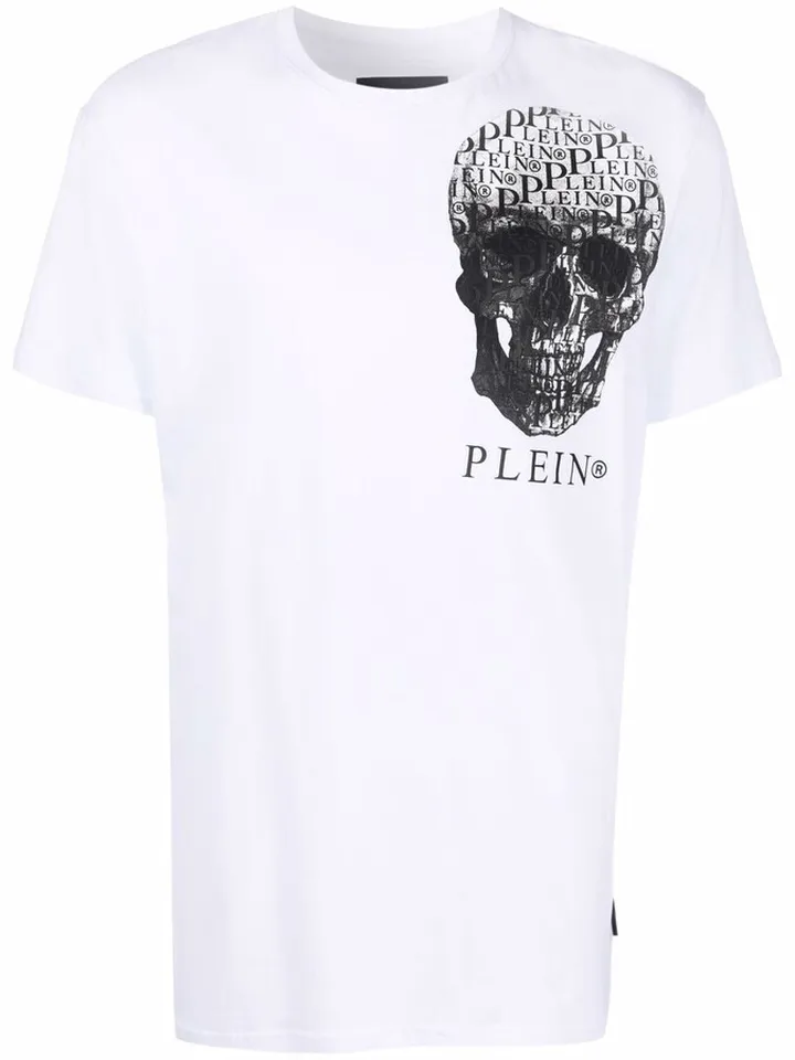 skull-print short-sleeved T-shirt