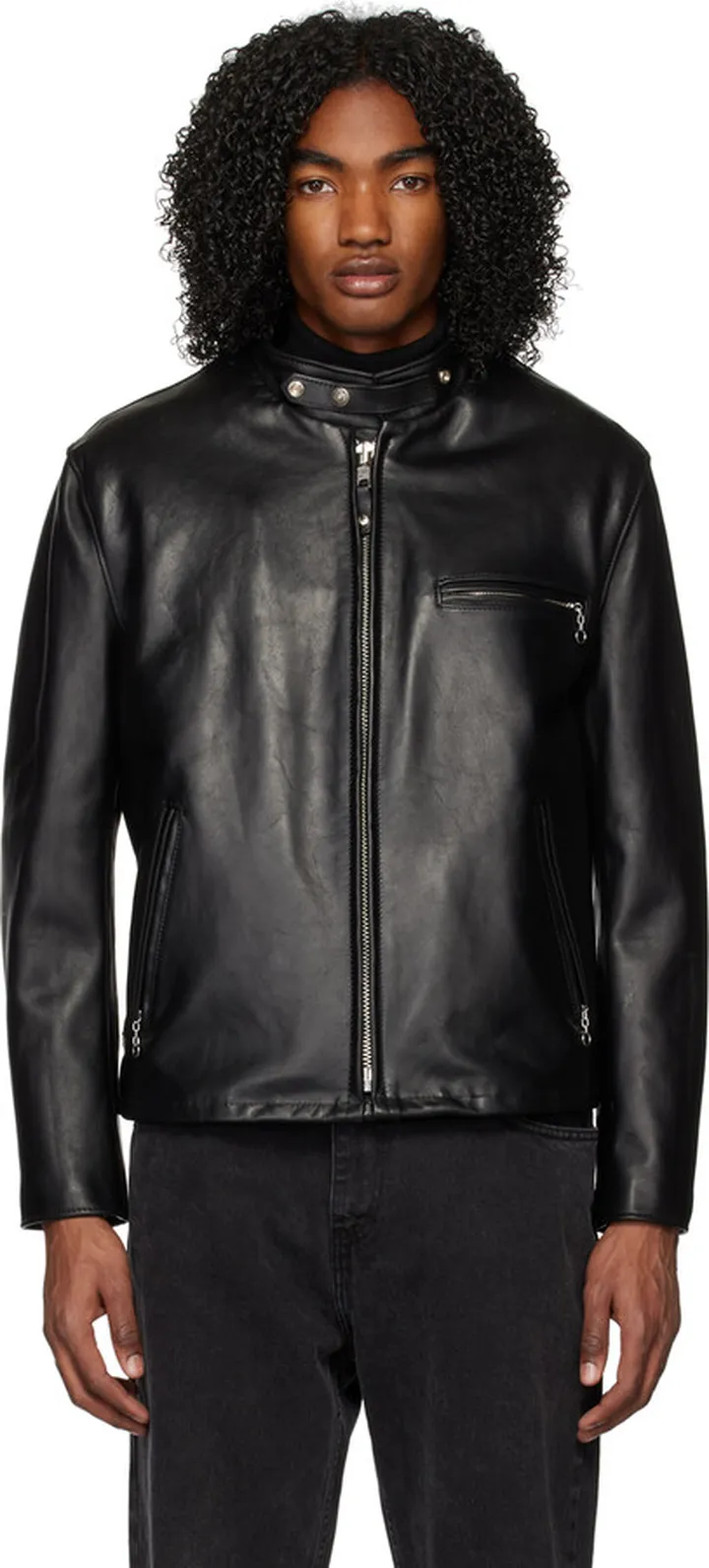 Schott Black 141 Leather Jacket